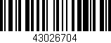 Código de barras (EAN, GTIN, SKU, ISBN): '43026704'