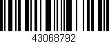 Código de barras (EAN, GTIN, SKU, ISBN): '43068792'