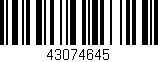 Código de barras (EAN, GTIN, SKU, ISBN): '43074645'