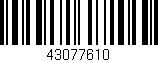 Código de barras (EAN, GTIN, SKU, ISBN): '43077610'
