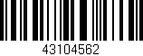 Código de barras (EAN, GTIN, SKU, ISBN): '43104562'