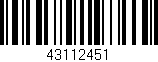 Código de barras (EAN, GTIN, SKU, ISBN): '43112451'