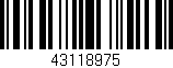 Código de barras (EAN, GTIN, SKU, ISBN): '43118975'