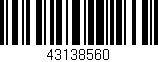 Código de barras (EAN, GTIN, SKU, ISBN): '43138560'