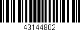 Código de barras (EAN, GTIN, SKU, ISBN): '43144802'