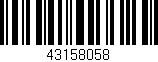 Código de barras (EAN, GTIN, SKU, ISBN): '43158058'