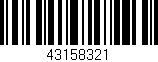Código de barras (EAN, GTIN, SKU, ISBN): '43158321'