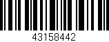 Código de barras (EAN, GTIN, SKU, ISBN): '43158442'