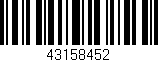 Código de barras (EAN, GTIN, SKU, ISBN): '43158452'