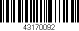 Código de barras (EAN, GTIN, SKU, ISBN): '43170092'
