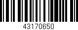 Código de barras (EAN, GTIN, SKU, ISBN): '43170650'