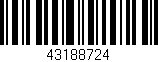 Código de barras (EAN, GTIN, SKU, ISBN): '43188724'