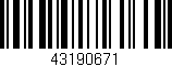 Código de barras (EAN, GTIN, SKU, ISBN): '43190671'