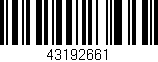 Código de barras (EAN, GTIN, SKU, ISBN): '43192661'