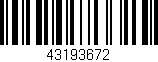 Código de barras (EAN, GTIN, SKU, ISBN): '43193672'