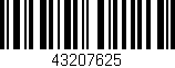 Código de barras (EAN, GTIN, SKU, ISBN): '43207625'