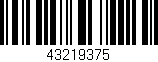Código de barras (EAN, GTIN, SKU, ISBN): '43219375'