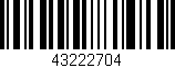 Código de barras (EAN, GTIN, SKU, ISBN): '43222704'