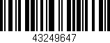 Código de barras (EAN, GTIN, SKU, ISBN): '43249647'