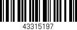 Código de barras (EAN, GTIN, SKU, ISBN): '43315197'