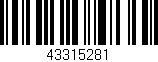 Código de barras (EAN, GTIN, SKU, ISBN): '43315281'