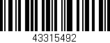Código de barras (EAN, GTIN, SKU, ISBN): '43315492'
