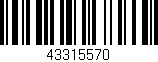Código de barras (EAN, GTIN, SKU, ISBN): '43315570'