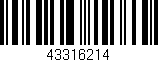 Código de barras (EAN, GTIN, SKU, ISBN): '43316214'