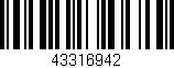 Código de barras (EAN, GTIN, SKU, ISBN): '43316942'