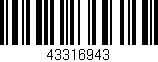 Código de barras (EAN, GTIN, SKU, ISBN): '43316943'