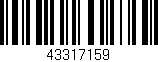 Código de barras (EAN, GTIN, SKU, ISBN): '43317159'
