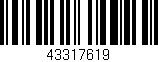Código de barras (EAN, GTIN, SKU, ISBN): '43317619'