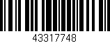 Código de barras (EAN, GTIN, SKU, ISBN): '43317748'