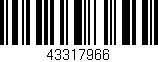 Código de barras (EAN, GTIN, SKU, ISBN): '43317966'