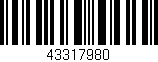Código de barras (EAN, GTIN, SKU, ISBN): '43317980'