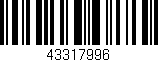 Código de barras (EAN, GTIN, SKU, ISBN): '43317996'