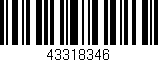 Código de barras (EAN, GTIN, SKU, ISBN): '43318346'