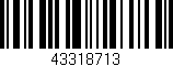 Código de barras (EAN, GTIN, SKU, ISBN): '43318713'