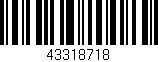 Código de barras (EAN, GTIN, SKU, ISBN): '43318718'