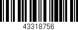 Código de barras (EAN, GTIN, SKU, ISBN): '43318756'
