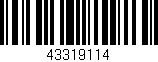 Código de barras (EAN, GTIN, SKU, ISBN): '43319114'
