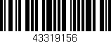 Código de barras (EAN, GTIN, SKU, ISBN): '43319156'