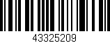 Código de barras (EAN, GTIN, SKU, ISBN): '43325209'