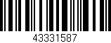 Código de barras (EAN, GTIN, SKU, ISBN): '43331587'