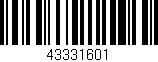 Código de barras (EAN, GTIN, SKU, ISBN): '43331601'