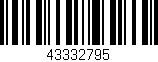 Código de barras (EAN, GTIN, SKU, ISBN): '43332795'