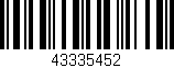 Código de barras (EAN, GTIN, SKU, ISBN): '43335452'