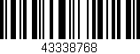 Código de barras (EAN, GTIN, SKU, ISBN): '43338768'