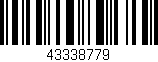 Código de barras (EAN, GTIN, SKU, ISBN): '43338779'