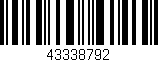 Código de barras (EAN, GTIN, SKU, ISBN): '43338792'